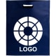 Bolsa plana personalizada de non woven 34 x 43 cm de 80 g/m² azul marino