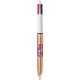 Bolígrafo con tinta de 4 colores shine metalizado BIC blanco/oro rosado