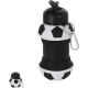 Bidón plegable balón fútbol con mosquetón metálico (550ml)