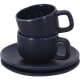 Set de 2 tazas en cerámica mate con plato (85 ml)
