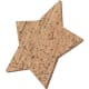 Set de posavasos publicitario de corcho en forma de estrella