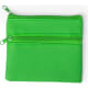 Monedero de polipiel con doble cremallera verde