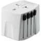 Adaptador de viaje con 2 puertos USB blanco