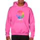 Sudadera con capucha heavy blend Gildan 270 rosa azalea