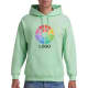 Sudadera con capucha heavy blend Gildan 270 verde menta