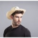 Sombrero de paja blanco personalizado en cinta