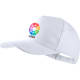 Gorra personalizada 5 paneles 100% algodón peinado blanco