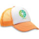 Gorra baseball 5 paneles de rejilla con cierre ajustable naranja fluor