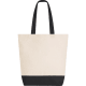 Bolsa bicolor canvas 280 g/m² con bolsillo interior 40x45x15cm  negro