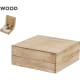 Caja de madera natural personalizada para presentación con cierre