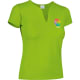 Camiseta manga corta cuello lagrima de mujer cancun Valento 200 verde manzana