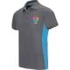 Polo bicolor de trabajo MC de algodón y poliéster Velilla 180 gris/azul celeste