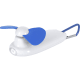 Ventilador ABS con linterna LED y mosquetón azul
