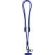 Lanyard móvil con mosquetón giratorio y cable tipo c pd (60 w) azul