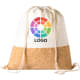 Mochila de cuerdas eco personalizable de algodón y corcho reforzada natural