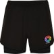 Pantalón deportivo con malla interior de mujer Lanus Roly negro/negro