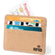 Tarjetero publicitario de corcho con RFID y 6 compartimentos