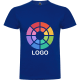 Camiseta manga corta personalizada de algodón Braco Roly 180 azul royal