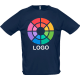 Camiseta tecnica sporty Sols 140 azul oscuro