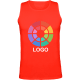 Camiseta técnica de tirantes de hombre Andre Roly 140 rojo