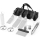 Set barbacoa acero inox 11 accesorios con macuto