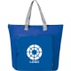 Bolsa nevera plegable publicitaria de poliéster 190T RPET 45x36 cm azul