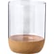 Vaso personalizado de cristal borosilicato y corcho (450 ml) transparente
