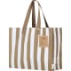 Bolsa de playa algodón reciclado 310 g/m² diseño a rayas 45x36x19 cm