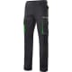 Pantalón de trabajo bicolor con refuerzo Velilla negro/verde lima