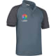 Polo pique bicolor publicitario venur Valento 220 gris cemento/gris carbon/negro