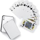 Juego de cartas poker en caja metal plata mate