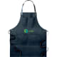 Delantal lona encerada algodón chef negro