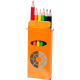 Caja colorida con 6 lápices de colores naranja