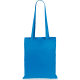 Bolsa de tela publicitaria de algodón 100% y 105 g/m² 36 x 40 cm azul claro