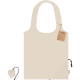 Bolsa plegable algodón reciclado/poliéster RPET 140 g/ m2 38x40 cm natural