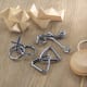 Set de 3 rompecabezas de metal beige