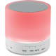 Altavoz circular de caucho inalambrico blanco