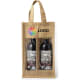 Bolsa ecológica de yute para 2 botellas
