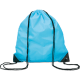 Mochila gymsack personalizada de poliéster 210T azul turquesa