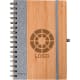 Libreta personalizada de anillas de bambú y papel reciclado 14.7 x 21 cm gris