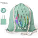 Bolsa mochila con asas de transporte de algodón reciclado 140g/m2