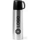 Termo personalizado de acero inox con taza  (500 ml) plata