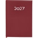 Agenda día página 2027 de polipiel 17,5 x 24,5 cm rojo