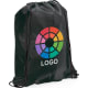 Mochila gymsack personalizada de poliéster 210T negro