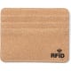 Tarjetero publicitario de corcho con RFID y 6 compartimentos