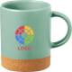 Taza de cerámica y corcho personalizada por 1 cara (350 ml) verde