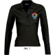 Polo de manga larga publicitario de mujer podium Sols 210 negro