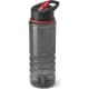 Botella deportiva de plástico sin BPA con pajita (650 ml) rojo