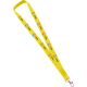 Lanyard publicitario simple 2 cm ancho con mosquetón amarillo