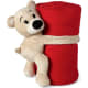 manta polar para niños con osito manta rojo